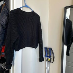 Nordstrom Cropped Black Sweater